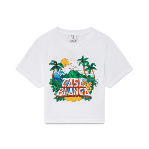 Casa Beach Wave Cropped Short Sleeve T-Shirt