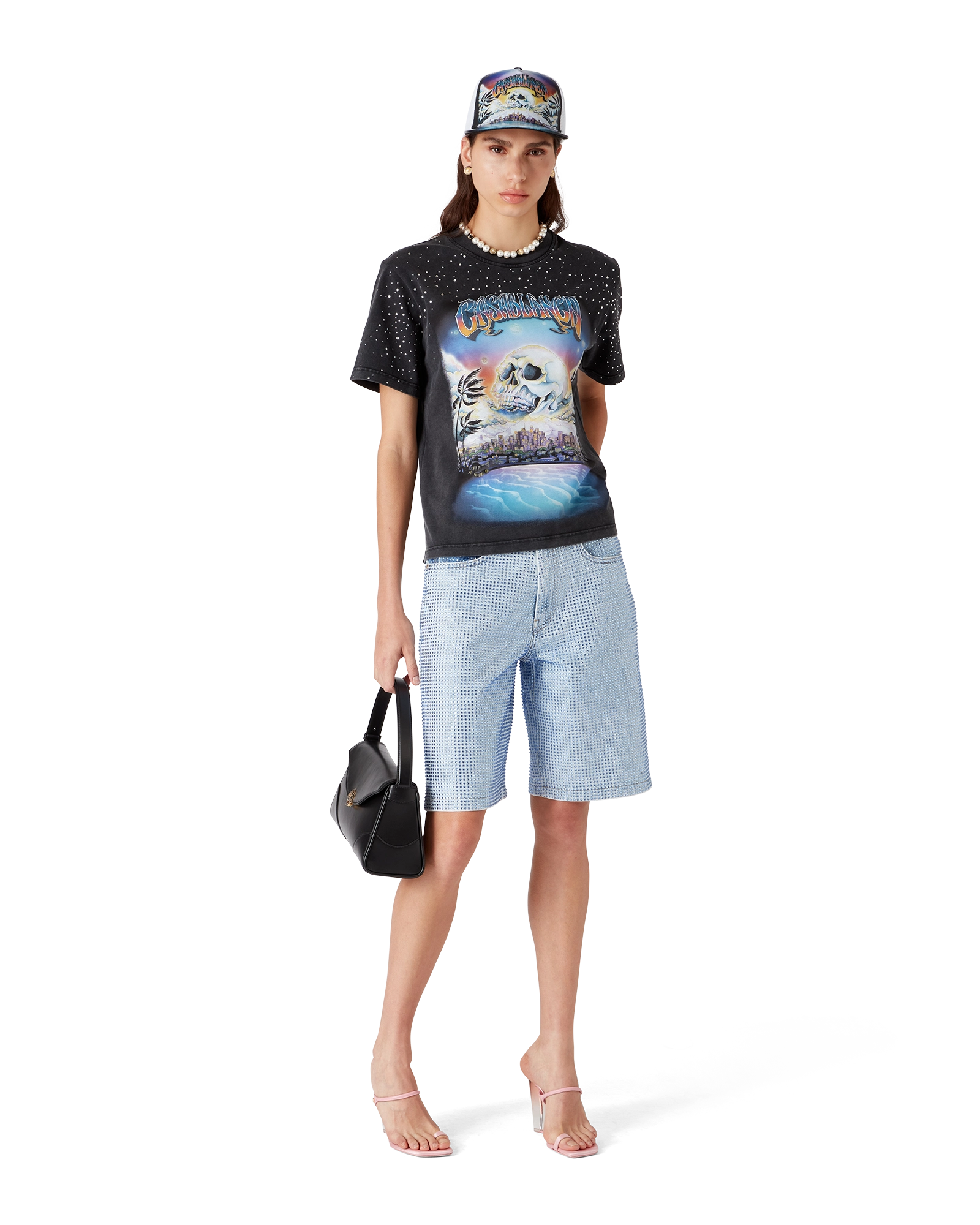 La Prémonition Crystal Embellished Short Sleeve T-Shirt - Image 2