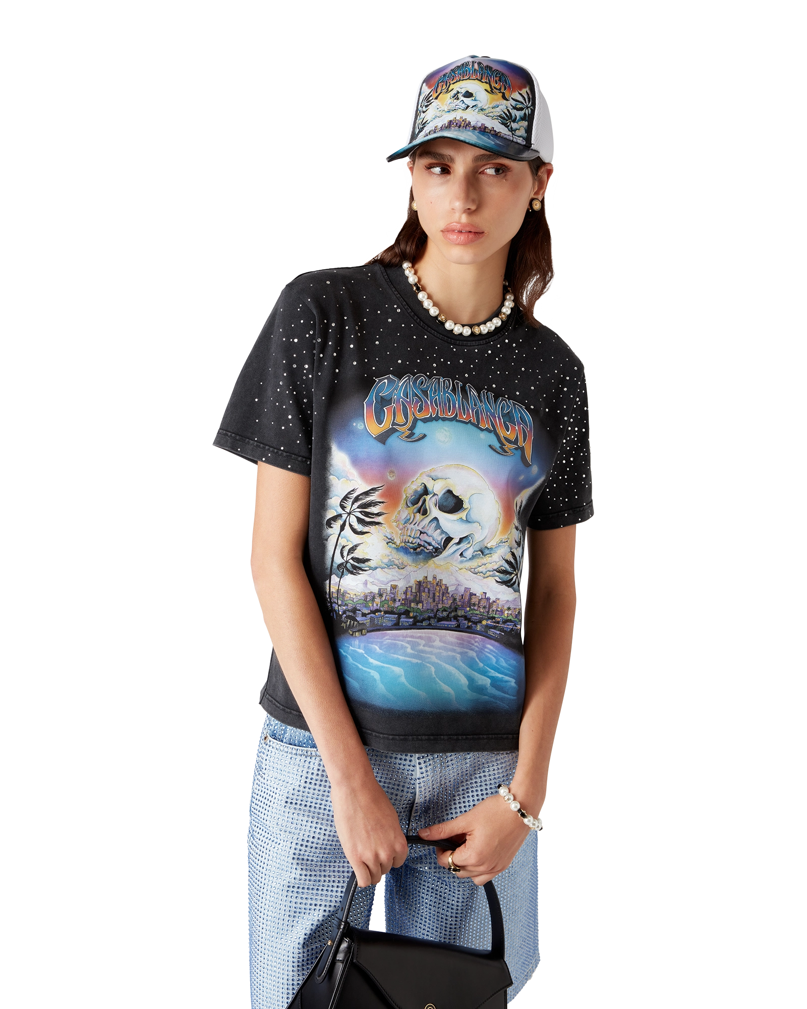 La Prémonition Crystal Embellished Short Sleeve T-Shirt - Image 4