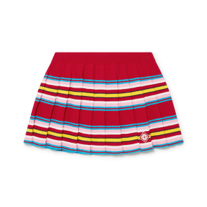 Stripe Pleated Skirt