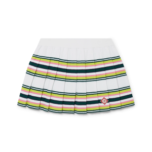 Stripe Pleated Skirt