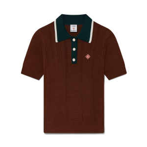 Cable Knit Polo Shirt