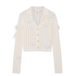 Flower Lace Knit Shirt