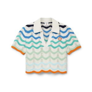 Gradient Wave Crochet Top