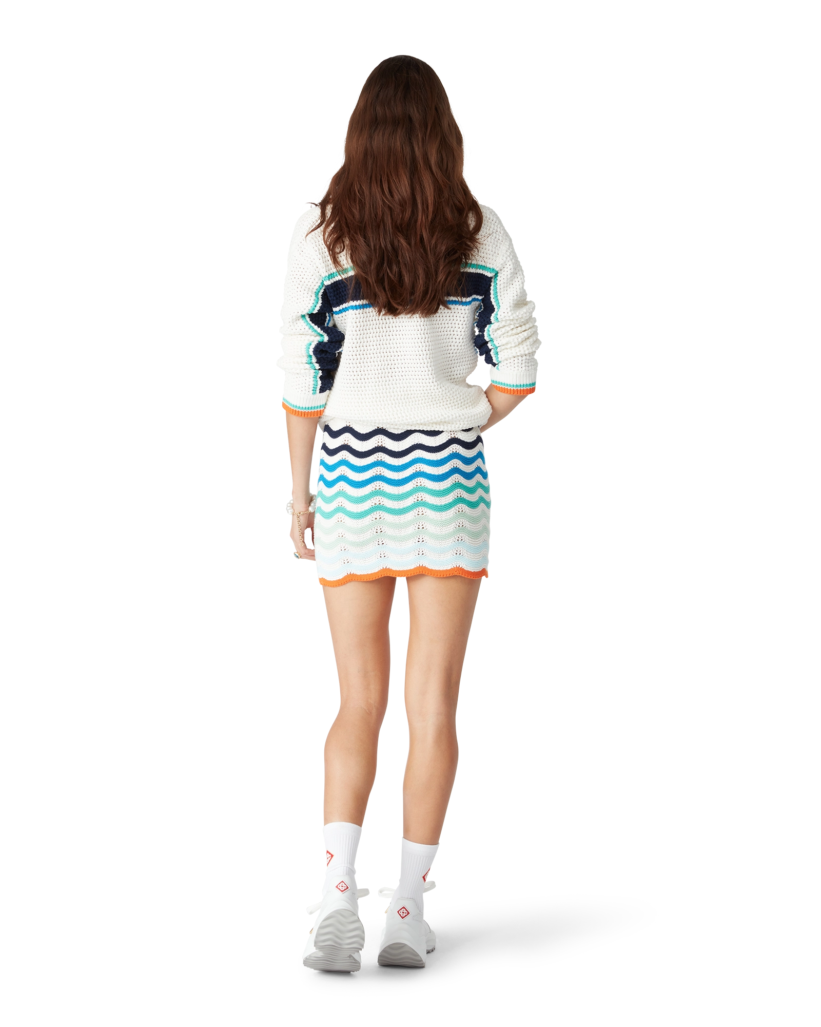 Gradient Wave Crochet Skirt - Image 3