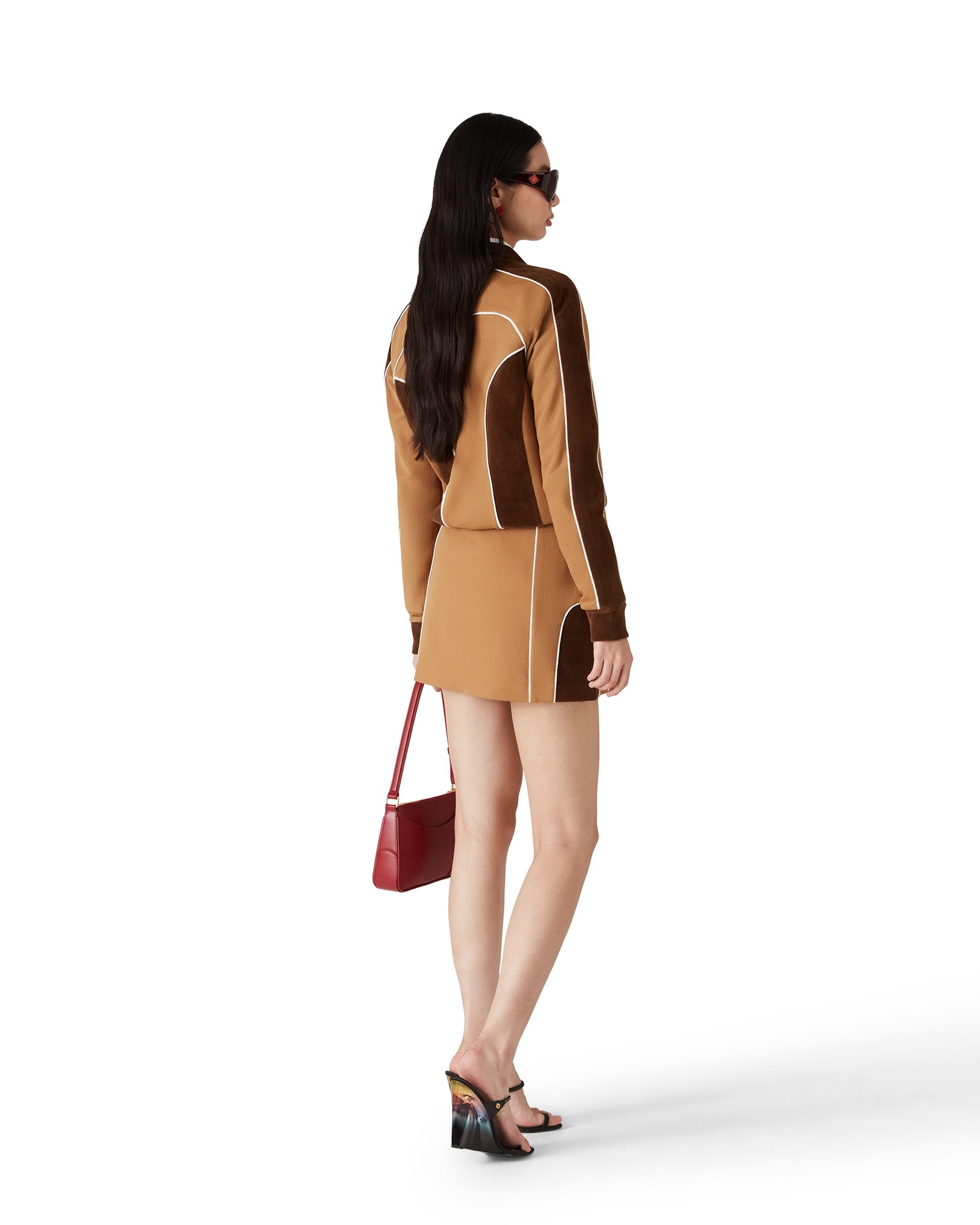 Chenille Panelled Mini Skirt - Image 3