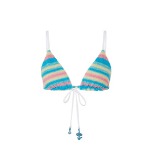 Stripe Towelling Bikini Top