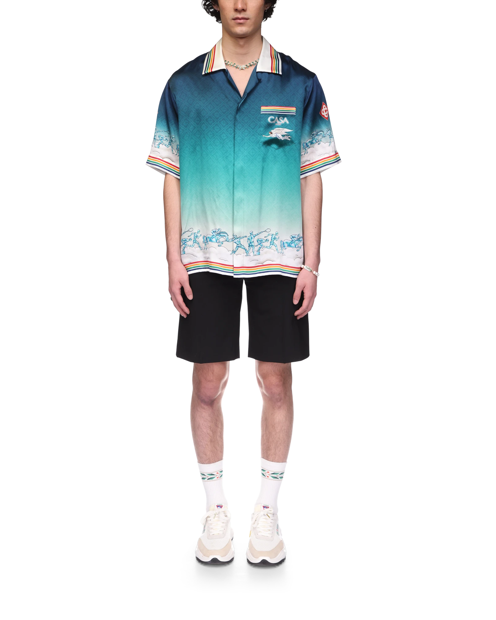 La D??esse Du Stade Short Sleeve Silk Shirt - Image 4