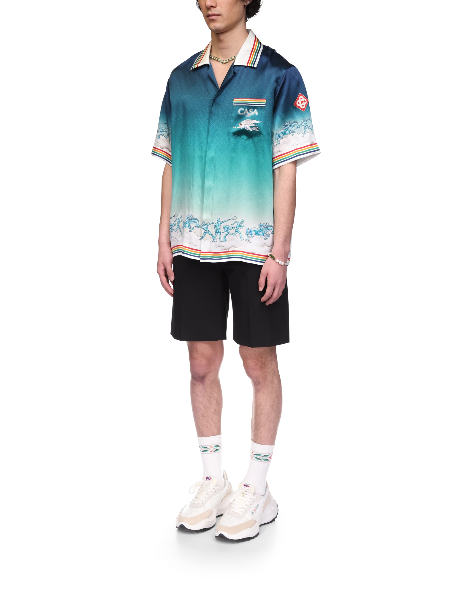 La D??esse Du Stade Short Sleeve Silk Shirt - Image 5
