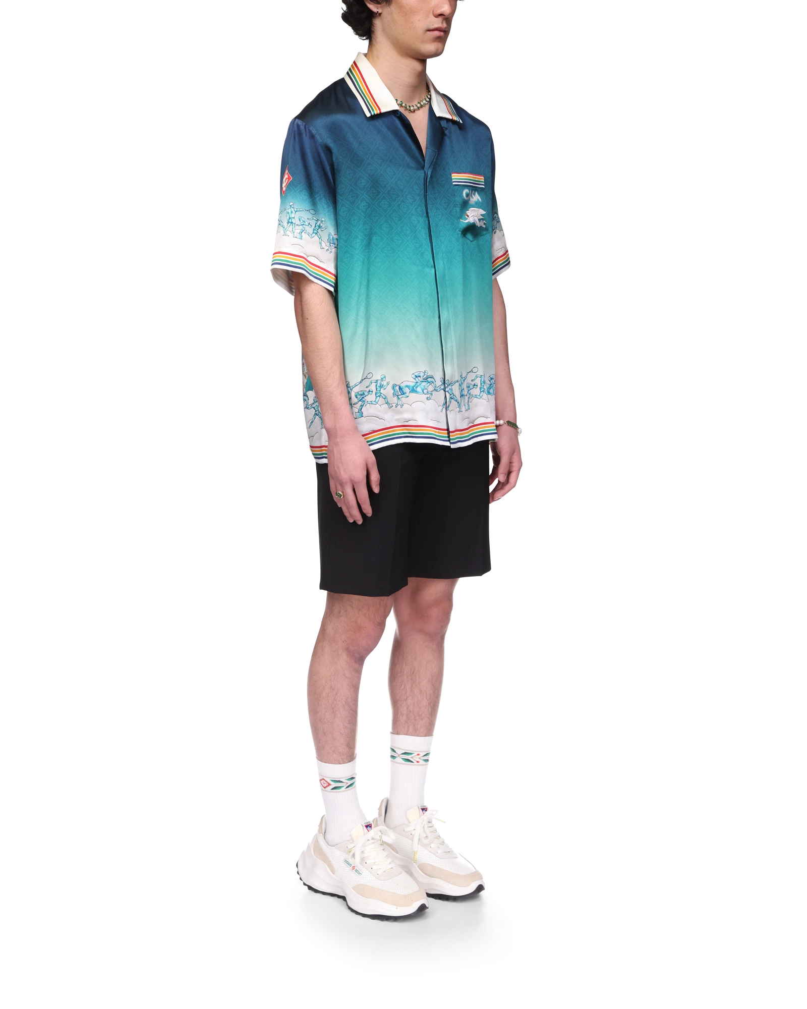 La D??esse Du Stade Short Sleeve Silk Shirt - Image 3